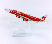 [16cm] Kengpeng โมเดลเครื่องบิน Air Asia X 340 (Aircraft Metal Model) วัสดุทำจากเหล็ก  พร้อมฐาน ของเล่น ของสะสม เสริมฮวงจุ้ย