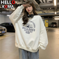 HelloKoma เสื้อฮู้ด เสื้อแขนยาวอบอุ่น หลวมและสบาย สบาย ทันสมัย ทันสมัย สไตล์ WWY2393FEB 39Z230926