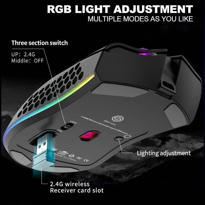 เมาส์ไร้สายใหม่ไฟ-led-rgb-บลูทูธแล็ปท็อป-mice-เมาส์-usb-ชาร์จได้เมาส์ออปติคัลสำหรับพีซีตั้งโต๊ะคอมพิวเตอร์-yuebian