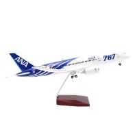 [47cm] ANA All Nippon Airways Boeing 787 Dreamliner Airplane Model with LED Light (Touch or Sound Control) Plane ของเล่น