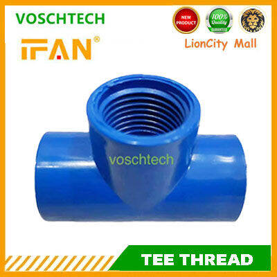 Voschtech Pcs Equal Diameter Blue Pvc Fittings Tee Thread