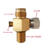 Paintball CO2 Cylinder Tank On/Off Valve With 5/8 quot;-18UNF Input Thread