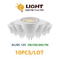 สปอตไลท์ LED 10ชิ้น GU5.3แรงดันต่ำ Acdc 12V 3W-7W แสงสีขาวอบอุ่นที่มีประสิทธิภาพแสงสูงเหมาะสำหรับห้องครัว *