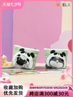 I huang wan sleep zero wallet cute panda cartoon creative canvas bag to hang receive AP501 keys 【BYUE】