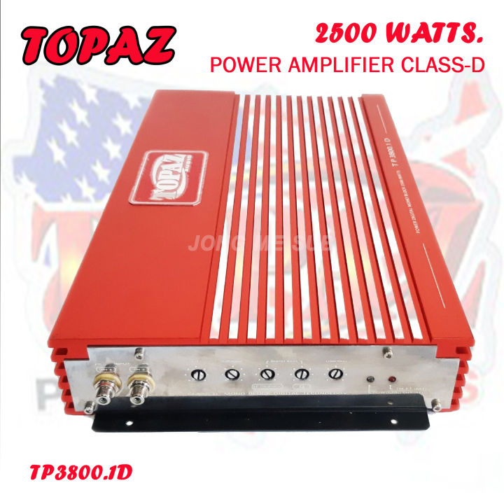 เพาเวอร์แอมป์ติดรถยนต์-topaz-รุ่นtp3800-1d-class-d-กำลังขับ-2500w-ใช้ขับดอกลำโพงซับ-10นิ้ว-12นิ้ว-สำหรับเพิ่มพลังเสียงเบสให้ดุดันยิ่งขึ้น