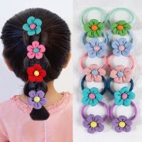 【CW】 New Color flowers Hair Bands Child Elastic Rubber Band Headbands Barrettes Accessorie Kids Scrunchie