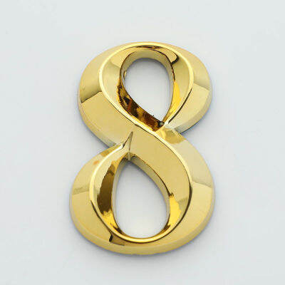 CK 【Flash Sale】1ชิ้นสูง5ซม. สติ๊กเกอร์บ้านสีทองที่อยู่ป้ายประตู Gold Modern House Number