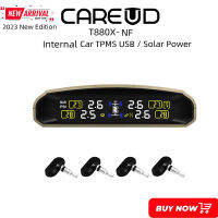 CAREUD ระบบการตรวจสอบแรงดันยางรถยนต์ Car ภายใน TPMS ไร้สายหน้าจอ LCD T880X-NF + Car พร้อมเซ็นเซอร์4ตัวยูเอสบีชาร์จไว Car ขั้นสูง2023รุ่นใหม่