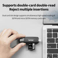 Lexar 310U TF SD Card Reader USB3.2 Type-C Dual Interface Tfsd Memory Card Dual-Use Card Reader สำหรับศัพท์มือถือและคอมพิวเตอร์