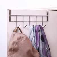 【YF】 5 Hooks Clothing Coat Towel Hanger Rack Holder Shelf Over Door Home Bathroom Kitchen Hat Organizer  The