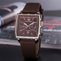 ร้อน, ร้อน★Original Men Watch Top Brand Armani Fashion Wrist Watch for Men Gold&amp;silver Case New 2022 Style Clock Drop Shipping