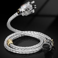 ATAUDIO power cable HIFI POWER CABLE OCC silver plated Power Cord with EU Plug Amplifier CD, Decoder, Power Wire