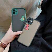 2 GYKZ เคสโทรศัพท์เป็นคู่การ์ตูนไดโนเสาร์น่ารักสำหรับ13 11 12 14 Pro MAX X XS XR 6S SE2 7 8Plus เคสแข็งเนื้อด้านโปร่งแสง