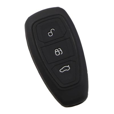 dfthrghd Silicon Car 3 Button Remote Key Case Cover Bag Keychain for Ford Mondeo Focus Fiesta Kuga C-Max S-Max MK3 Key Protector