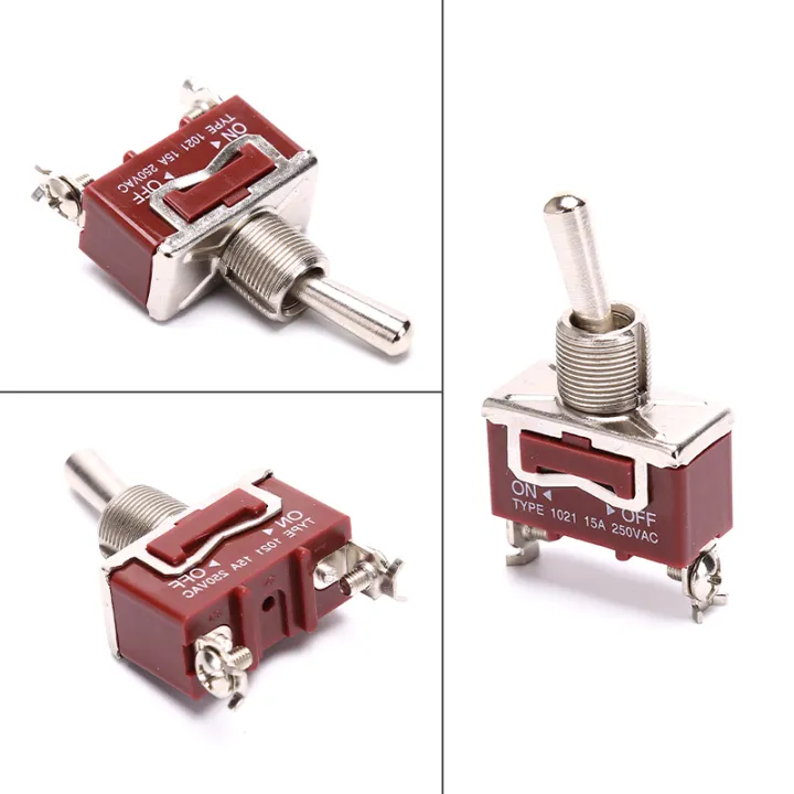 Momentary Toggle Switch (ON) OFF Spring Return 2 Pin Latching Switch