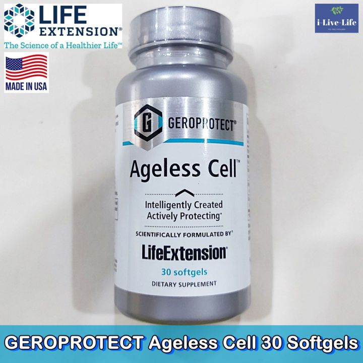 อาหารเสริม-ชะลอความเสื่อมของเซลล์ในร่างกาย-geroprotect-ageless-cell-30-softgels-life-extension