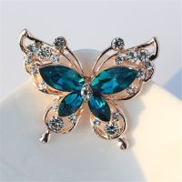 Scarf Wedding Crystal Alloy Sweater Butterfly Brooch Pins Rhinestone Exquisite Flower For Women|Girls Jewelry Party Gift Headbands