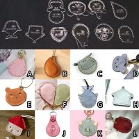 Kawaii Animal Keychain Transparent Template Set Sewing Pattern Leather Craft Acrylic Stencil Template Tool Leatherworking Tools
