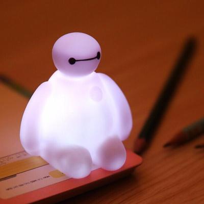 Creative 7 Color Changing Big Hero 6 BayMax LED Night Light Bedroom Decoration Table Lamp Amazing Children Kids Gift