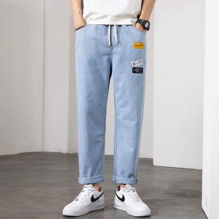 ready-elas-waist-je-mens-brand-summer-th-loose-pencil-ps-high-street-casl-mat-light-blue-ps-men