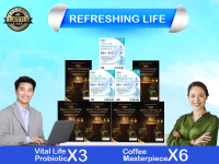 เซ็ต Refreshing Life Formula (Vital Life Probiotic 3 กล่อง + Coffee Masterpiece 6 กล่อง)