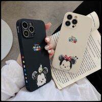 สำหรับ iPhone Mickey Minnie ลายแถบข้าง เคสไอโฟน11 caseiPhone12promax เคสขอบเหลี่ยมซิลิโคนแบบนิ่ม เคสไอโฟน7พลัส เคส ip 11 case iPhone11promax เคสไอโฟนmini เคสไอโฟนXR XS MAX เคสไอโฟน6Sพลัส