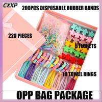 CXXP 220PCS/Set สีลูกกวาด เด็ก เด็กผู้หญิง กิ๊บติดผม เครื่องประดับ ของขวัญ เชือกผม