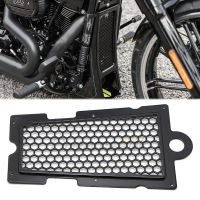 หม้อน้ำ Grille Guard สำหรับ Harley Softail Fat Boy Fat Bob 2018 2019 2020 2021 2022รถจักรยานยนต์ตาข่าย Shield สีดำ ABS