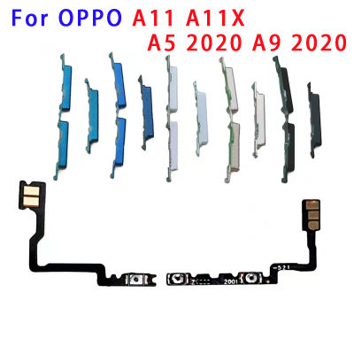 สำหรับ A11X OPPO A5 2020 A9 2020เปิด/ปิดสวิตช์เปิดปิดที่ปรับเสียงขึ้นลงด้านข้างอะไหล่ทดแทนปุ่มปรับสาย