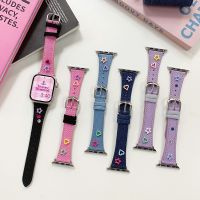 Gelang kanvas Denim dekorasi bintang untuk jam tangan Apple Seri 8 7 6 SE 5 4 tali wanita Ultra 49mm 45mm 41mm 40mm 44mm sabuk