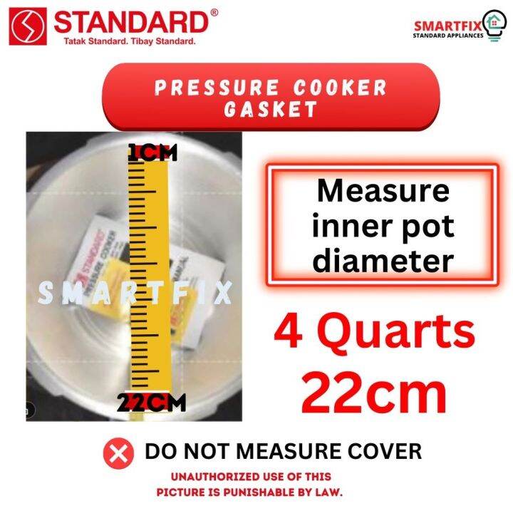 MEASURE YOUR POT PROPERLY Original Standard Pressure Cooker Gasket 4 6