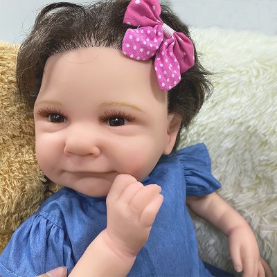 hot！【DT】✐﹊♨  Lol 55CM Reborn Baby Dolls for Newborn Toddler Babies 22 Inch Lifelike Real Soft Ava Finished
