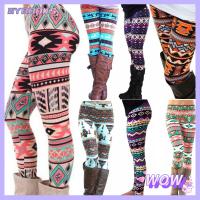 SYBOOKS Winter Warm Girl Pencil Leggings Xmas Snowflake Reindeer Knitted Tights Pants Skinny Trousers