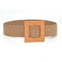 Bohemian Style Belt Round Buckle Belt Fashion Cotton and Linen Stretch Waist Seal Shirt Accessories