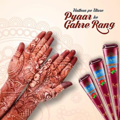 Natural Indian Mehndi Brown Henna Paste Cone 3pack