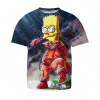 Simpsons Family Short-sleeved T-shirt for Kids Boy Funny Half-sleeved 3d Printing Creative Cartoon Tops