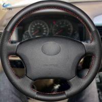 【YF】 For Toyota Land Cruiser Prado 120 04-09 2003-2007 Tacoma 2005-2011 Hand Stitched Steering Wheel Leather Cover Trim