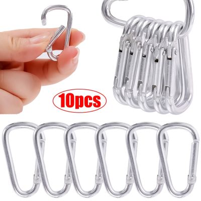 10 Pcs Clip Aluminum Alloy D Keychain Buckle for Outdoor Camping Bottle Use