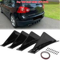 ตัวกระจาย Bemper Belakang สำหรับ MK5กอล์ฟ VW GTI GTD 2009-2023ตัวแยกครีบฉลามปกป้องปากอุปกรณ์เสริมรถยนต์สีดำมันวาว