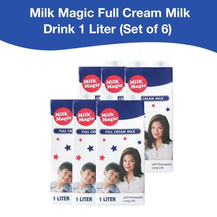 【COD】 Milk Magic Full Cream 1 Liter (Set of 6) Healthy Drink Baon