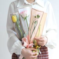 Transparent single bouquet packaging bag rose waterproof flower bag flower arrangement festival flowers wrapping paper material Gift Wrapping  Bags