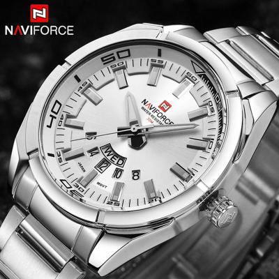 NAVIFORCE Top Mens Brand Luxury Business Watches Fashion Full Steel Men Quartz Date Watch Casual Men Sport Waterproof Clock