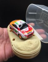 MITSUBISHI RACING LANCER รถของเล่น  - Dakar Rally 2009 ASAHI WONDA Coffee Dakar Rally Official  Pull Back Mini Car Collection - Model MITSUBISHI RACING LANCER