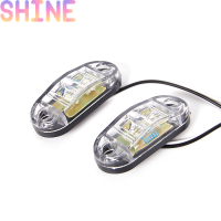 Shine 2pcs สีขาวไฟ LED ด้านข้างไฟรถไฟภายนอกไฟเตือนไฟท้าย