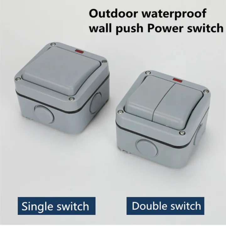 IP66 Outdoor Waterproof Dust-Proof Outdoor External Wall Switch 1 Gang ...