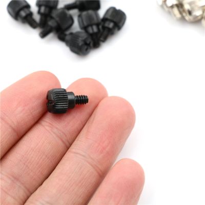 10pcs Computer Case Screws Black Or Nickel Computer Case Screw Hand Tighten Thumb Screw Overall Size Carbon Steel