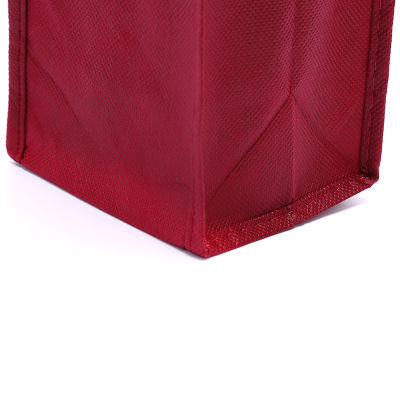 💖【Lowest price】MH ถุงบรรจุภัณฑ์สุดสร้างสรรค์กล่องของขวัญกระดาษพร้อมเชือกสำหรับขวดไวน์สีแดง