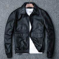 Leather Men 100% Jacket Natural s Fashion Mens Pilot Jacket A2 Jacket Males Cow Leather Coats Chaqueta De Cuero Zm181