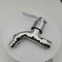 hot sale alloy simple cold water tap fast on faucet outdoor flat handler cheap bibcock