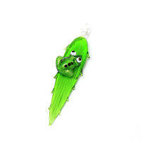 ยาว Strip Green Glass Leaf จี้น่ารักมินิแมลงสัตว์กบ Figurine Fairy Garden Home แขวน Decor Charm อุปกรณ์เสริม